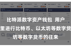 比特派数字资产钱包  用户不错在这里进行比特币、以太坊等数字货币的往来