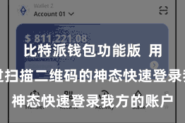 比特派钱包功能版 用户不错通过扫描二维码的神态快速登录我方的账户