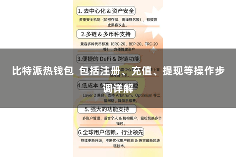 比特派热钱包  包括注册、充值、提现等操作步调详解