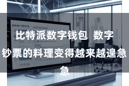 比特派数字钱包  数字钞票的料理变得越来越遑急