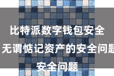 比特派数字钱包安全  无谓惦记资产的安全问题