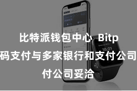 比特派钱包中心  Bitpie扫码支付与多家银行和支付公司妥洽