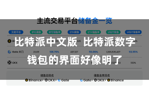 比特派中文版  比特派数字钱包的界面好像明了